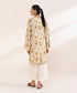 Women's Pret Arabic Lawn Printed Beige Boxy Shirt